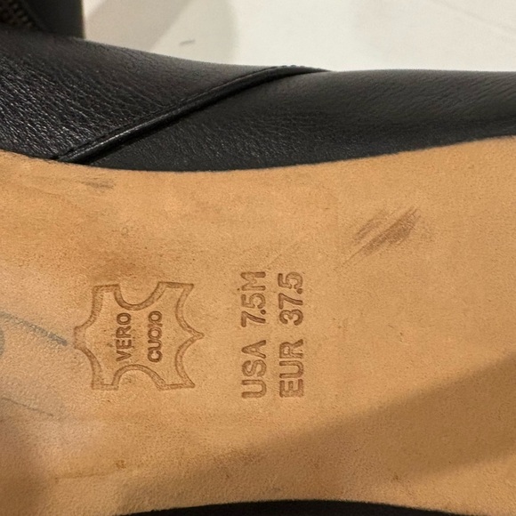 VIA SPIGA Soft Black Leather Open Toe Heeled Double Zip Up Boot Women’s Szie 7.5 - Picture 10 of 10